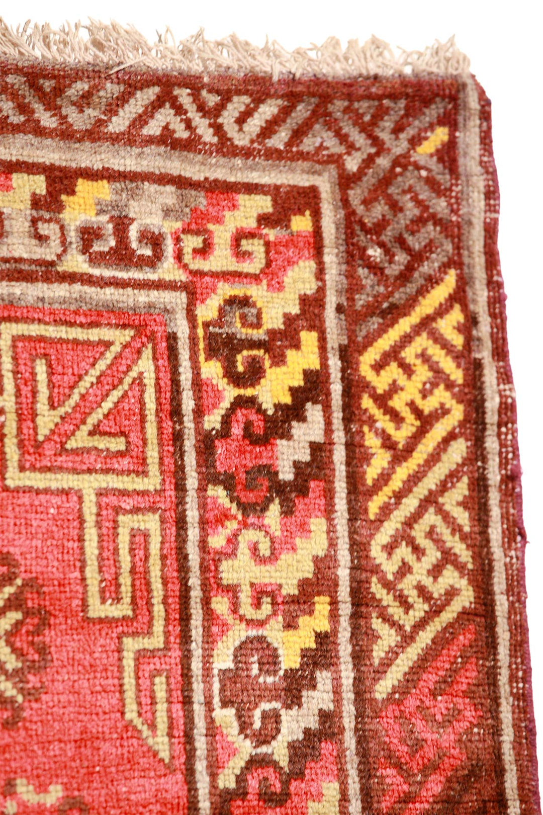 East Turkestan Rug | Golden Pomegranate Central Medallion | Detail View