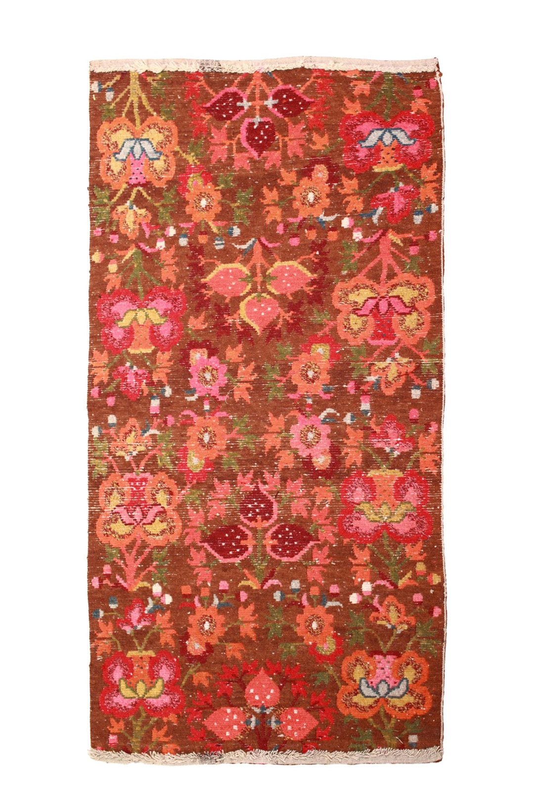 Hand-Knotted Tibetan Khaden Rug | Autumn Garden Botanicals | Back View