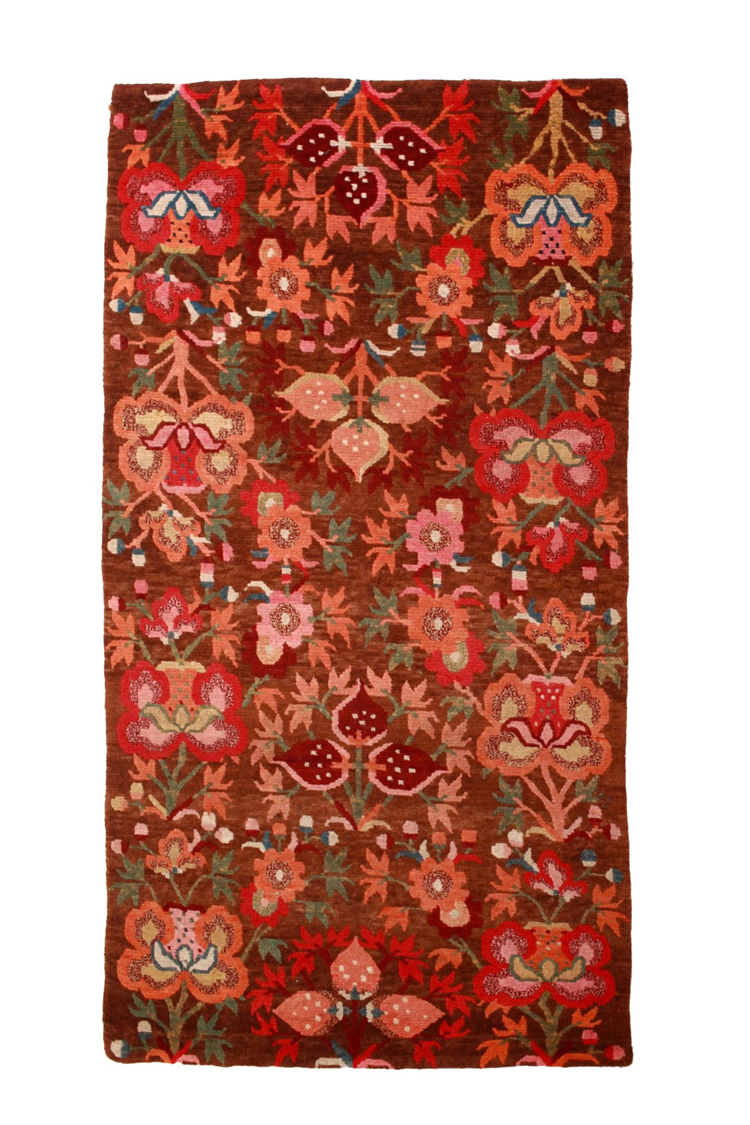 Hand-Knotted Tibetan Khaden Rug | Autumn Garden Botanicals | Front View