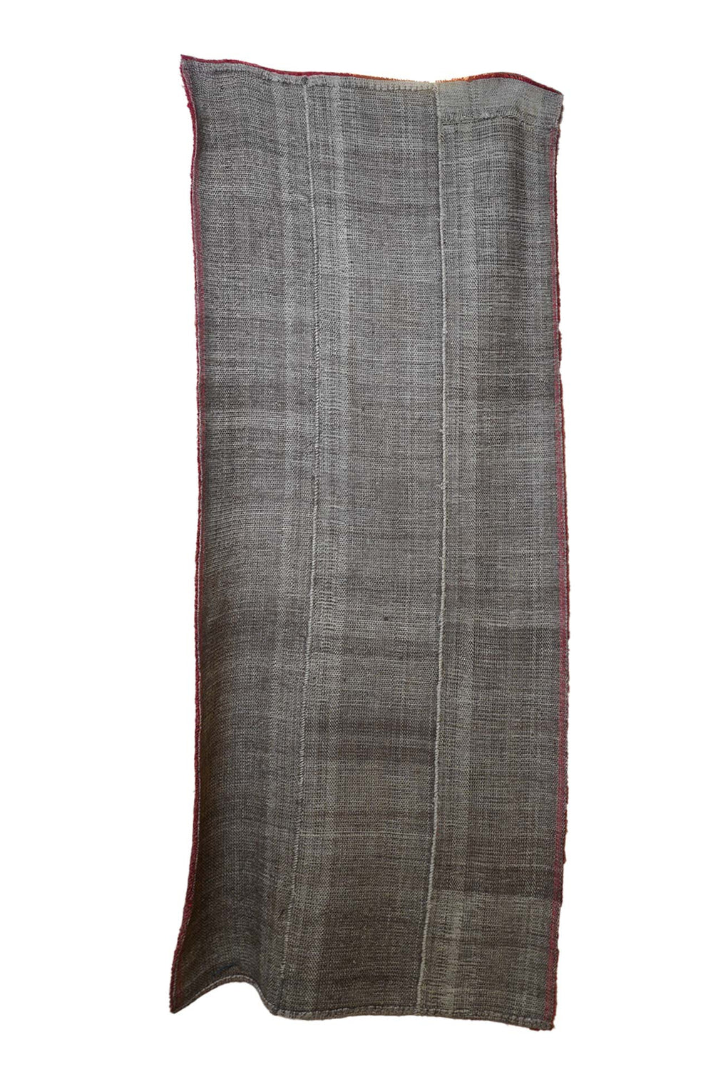 Hand-Knotted Tibetan Khaden Rug | Deep Umber Field Minimalist | Back View