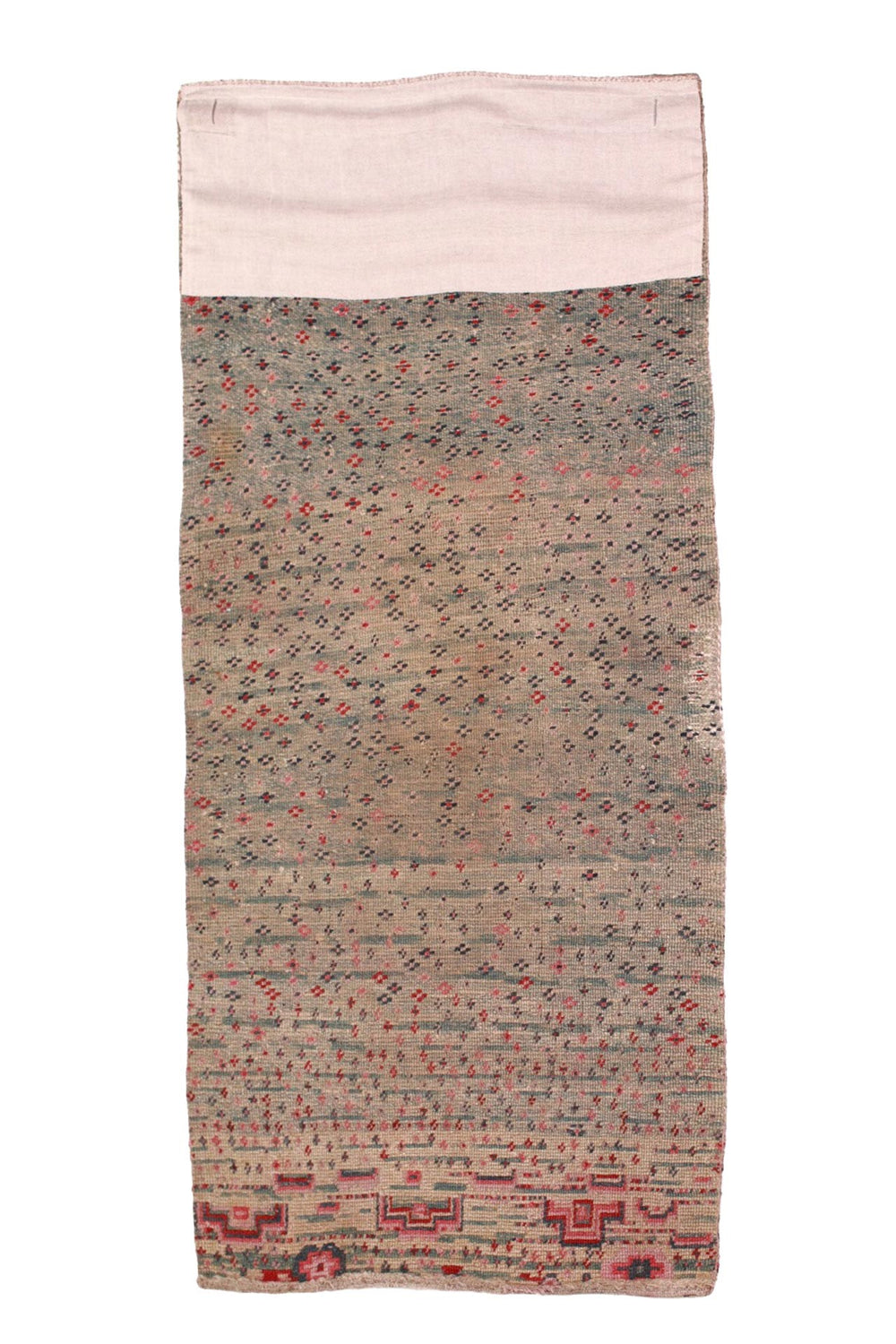 Hand-Knotted Tibetan Khaden Rug | Heathered Confetti Field | Back View