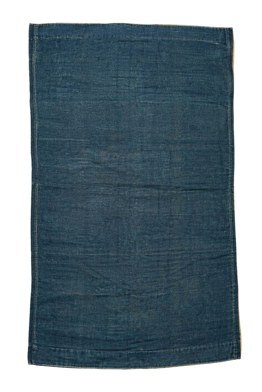 Hand-Knotted Tibetan Khaden Rug | Olive Roundels &amp; Greek-Key Border | Back View