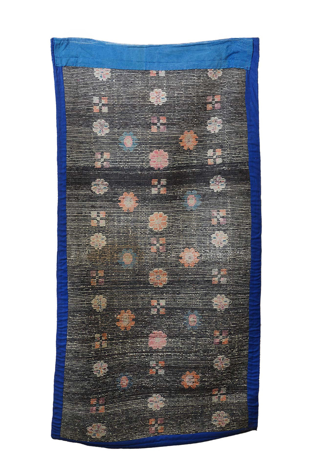 Hand-Knotted Tibetan Khaden Rug | Rosette Column Field | Back View