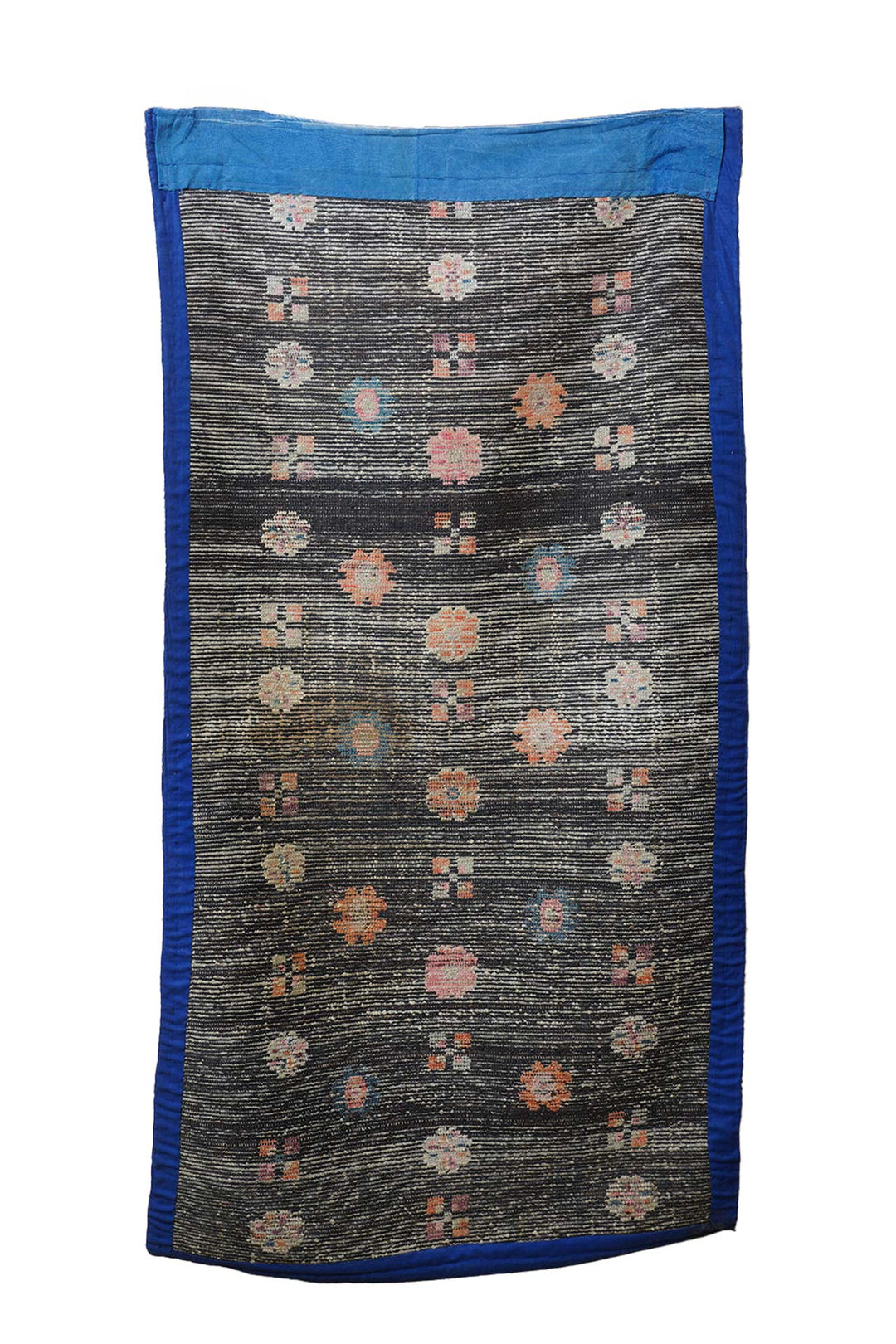 Hand-Knotted Tibetan Khaden Rug | Rosette Column Field | Back View