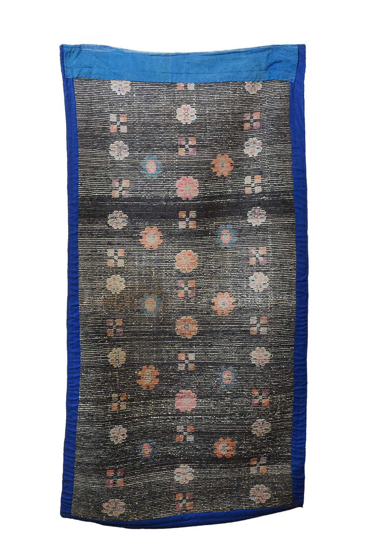 Hand-Knotted Tibetan Khaden Rug | Rosette Column Field | Back View