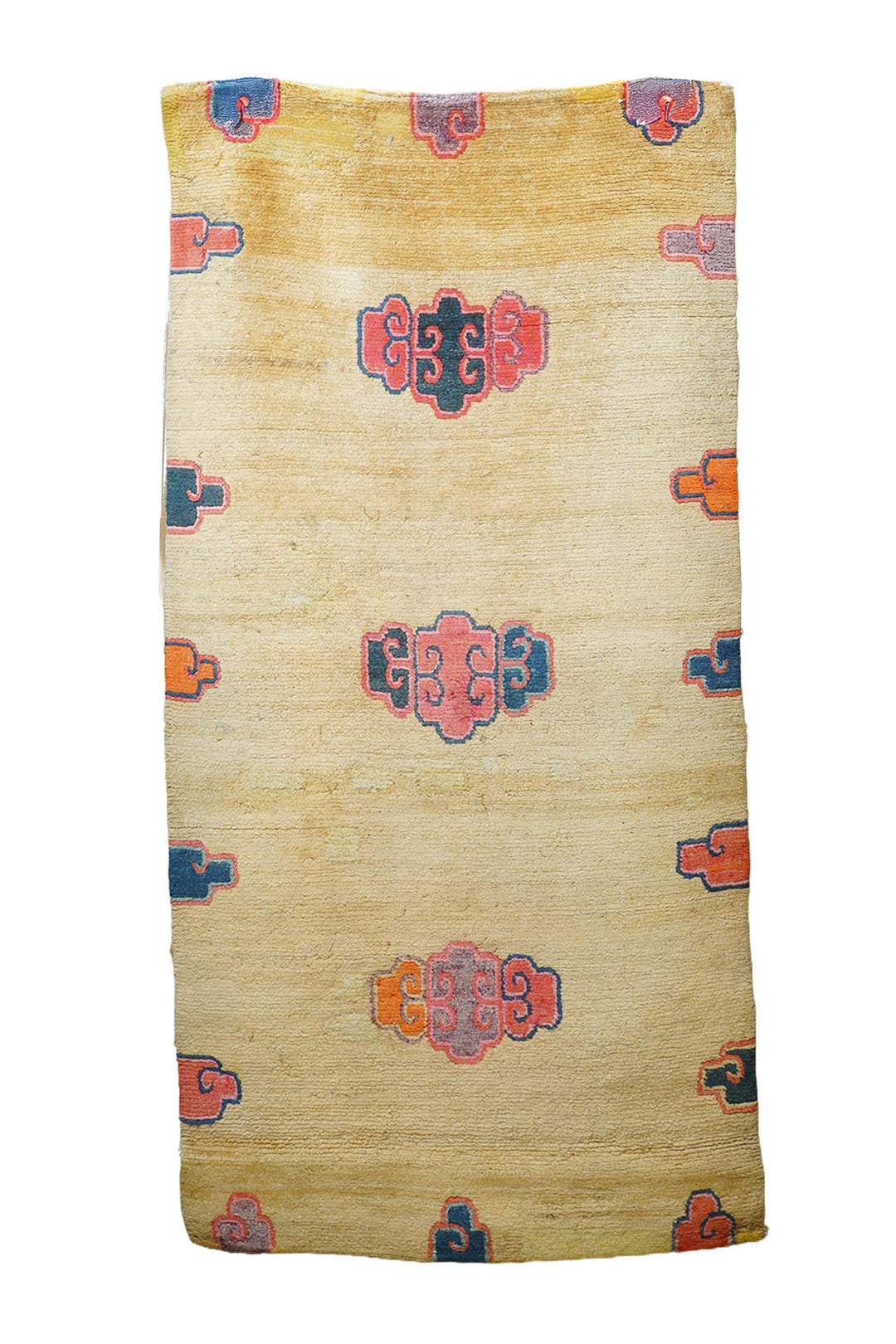 Hand-Knotted Tibetan Khaden Rug | Tamgha Cloud Motif Field | Front View