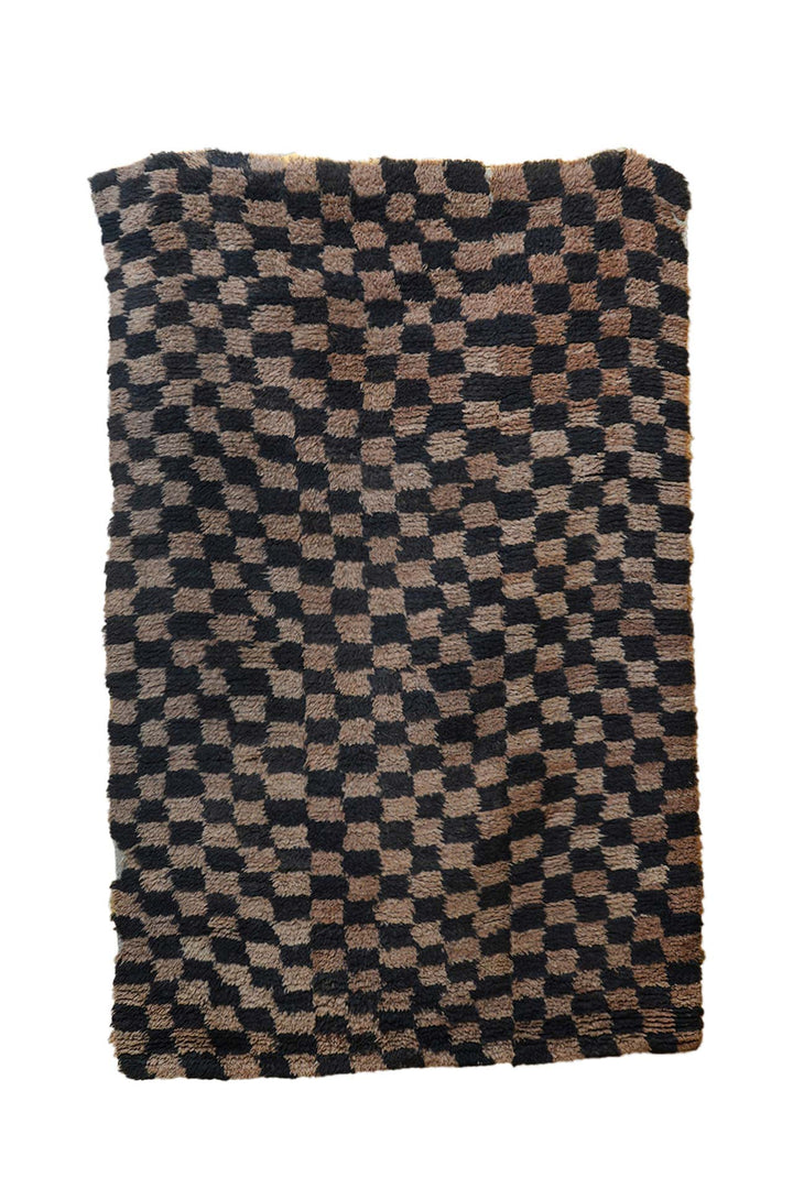 Hand-Knotted Tibetan Khaden Rug | Tsutruk Checkerboard Field | Front View