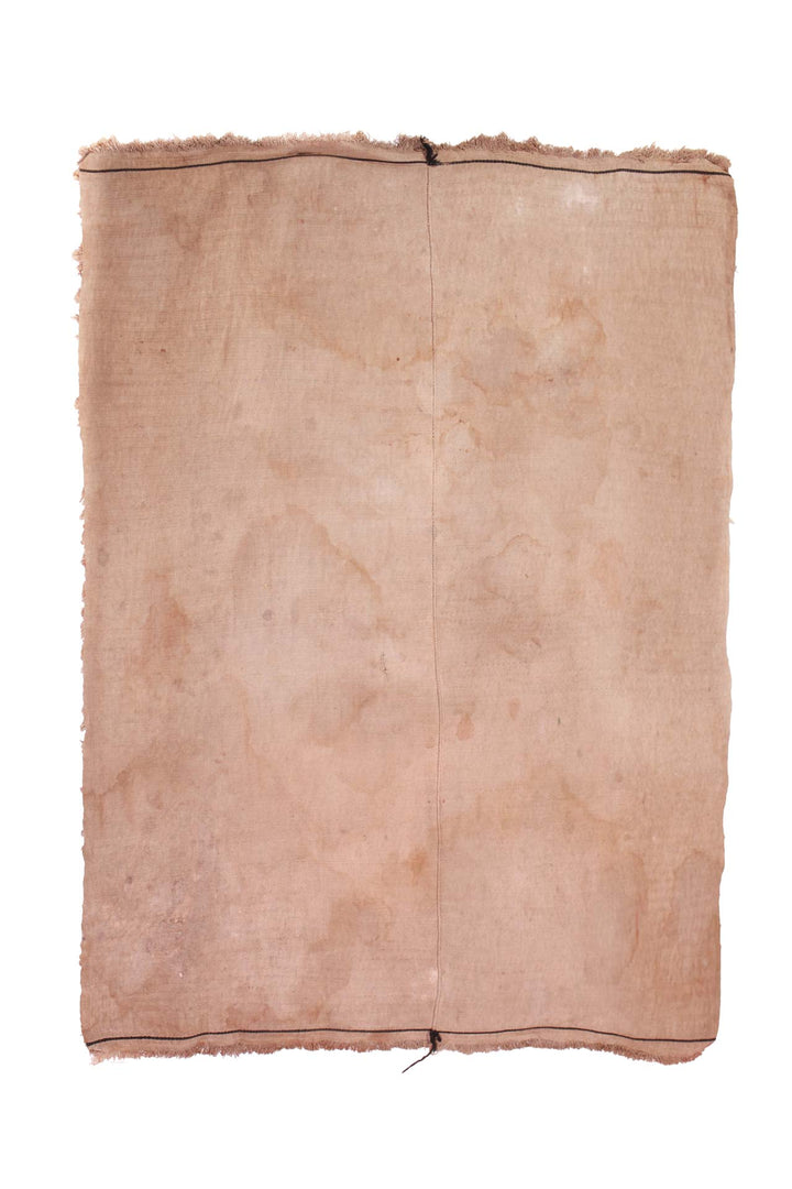 Hand-Knotted Tibetan Khaden Rug | Two-Panel Wool Texture | Back View