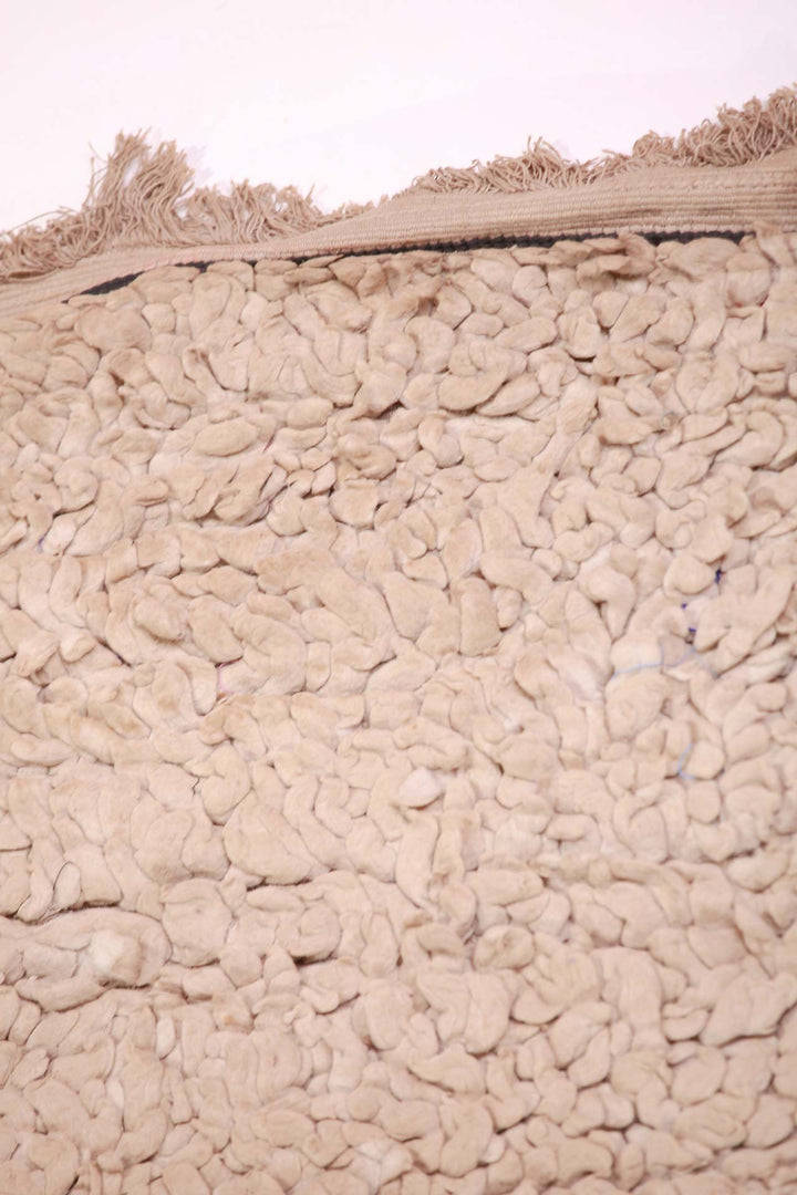 Hand-Knotted Tibetan Khaden Rug | Two-Panel Wool Texture | Detail View