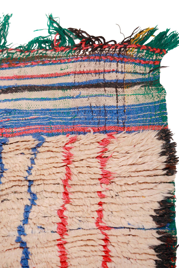 Moroccan Rug | Berber Calligraphic Linear Field | Detail View