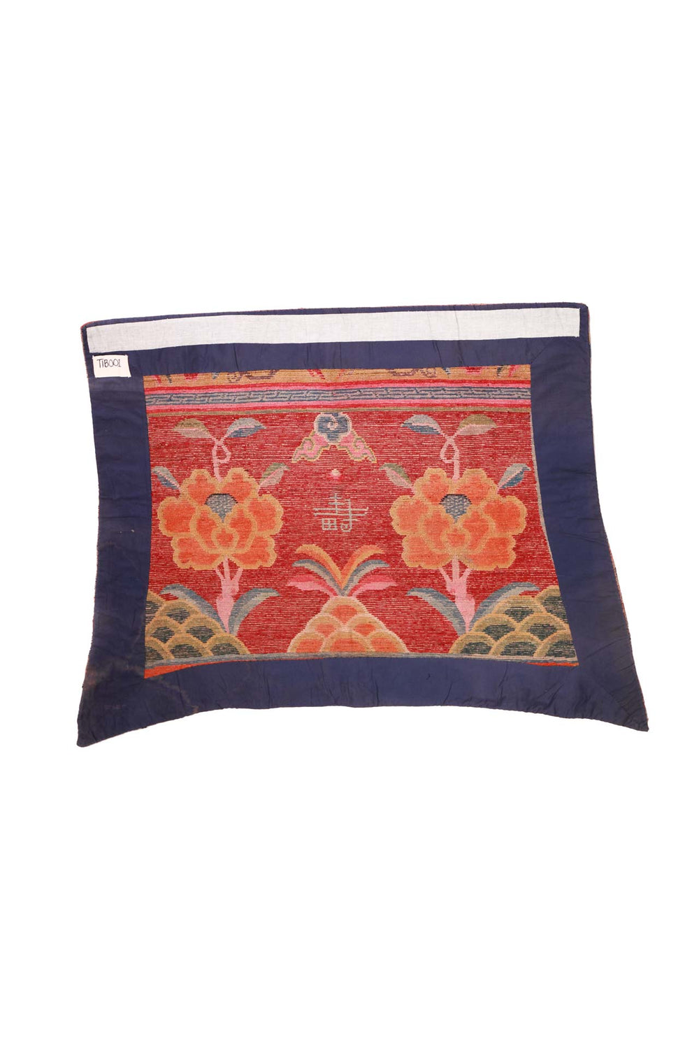 Tibetan Horse Blanket  | Auspicious Tree & Longevity Motif | Back View