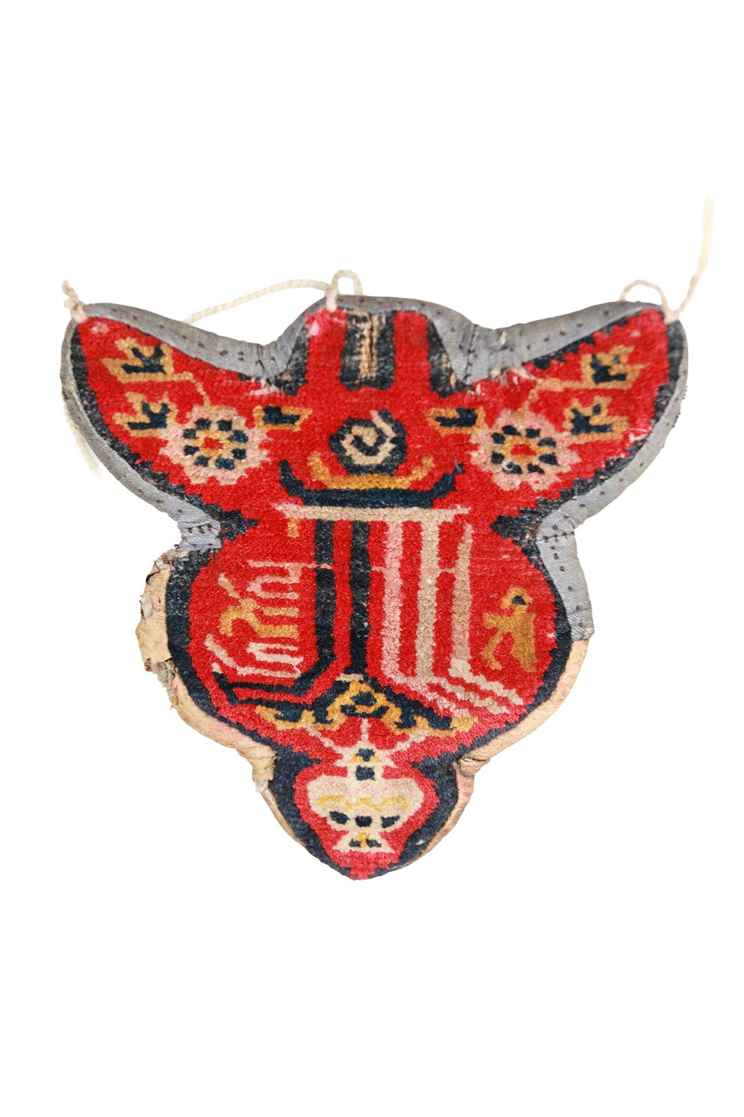 Tibetan Horse Mask Takyab | Cinnabar Guardian Zoomorphic | Front View