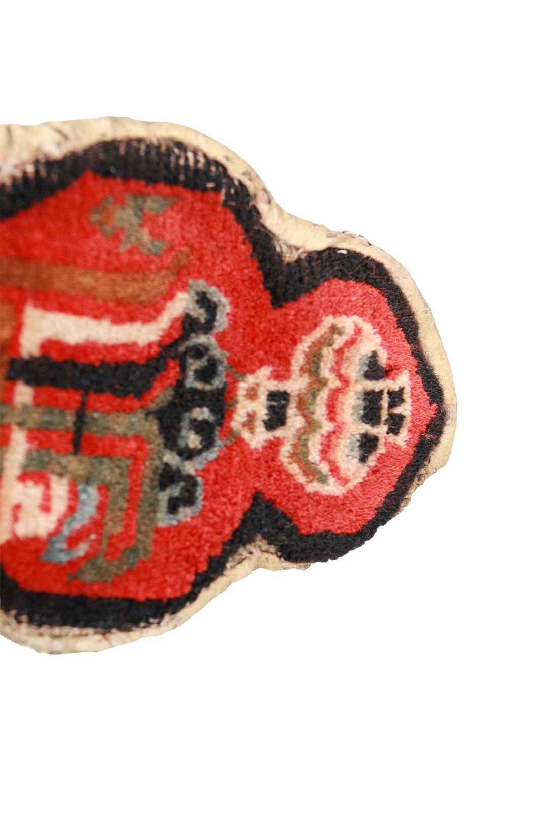 Tibetan Horse Mask Takyab | Cinnabar Totemic Talisman | Detail View