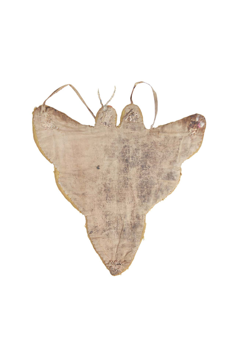 Tibetan Horse Mask Takyab | Coral Floral Vase | Back View