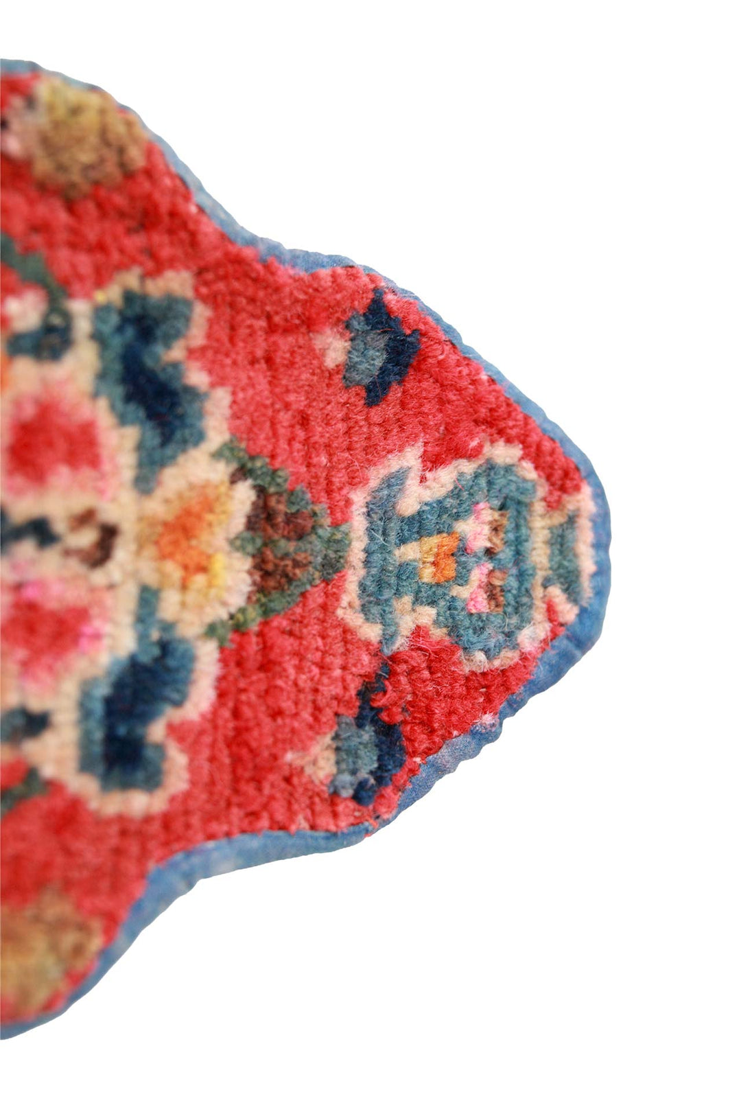 Tibetan Horse Mask Takyab | Crimson Turkman Lotus Bloom | Detail View