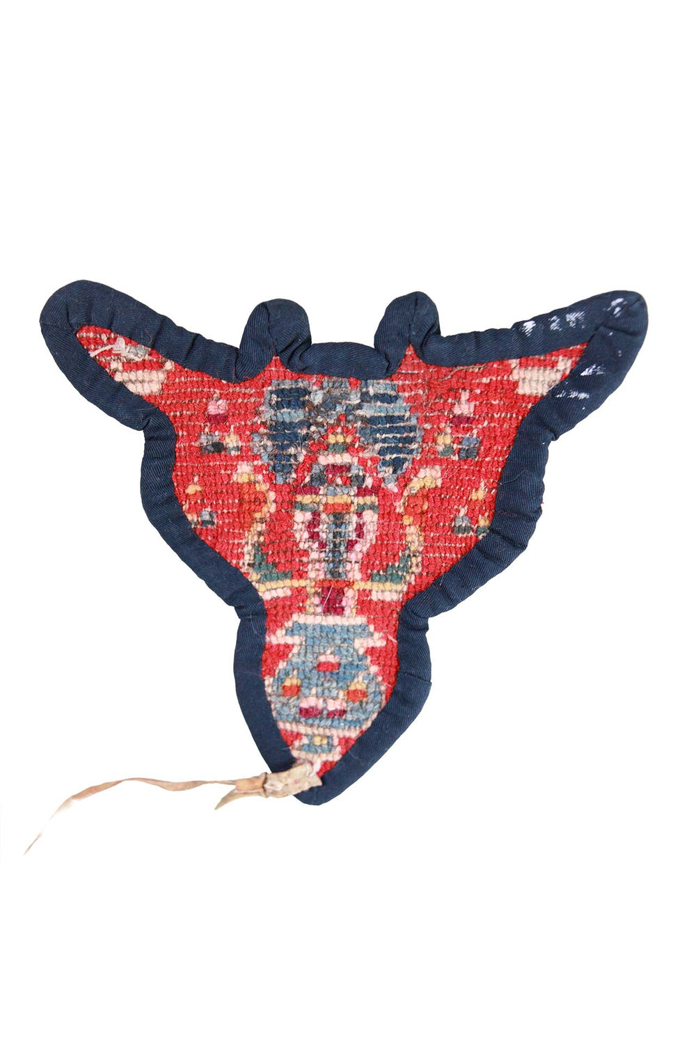 Tibetan Horse Mask Takyab | Indigo Border Ritual Form | Back View