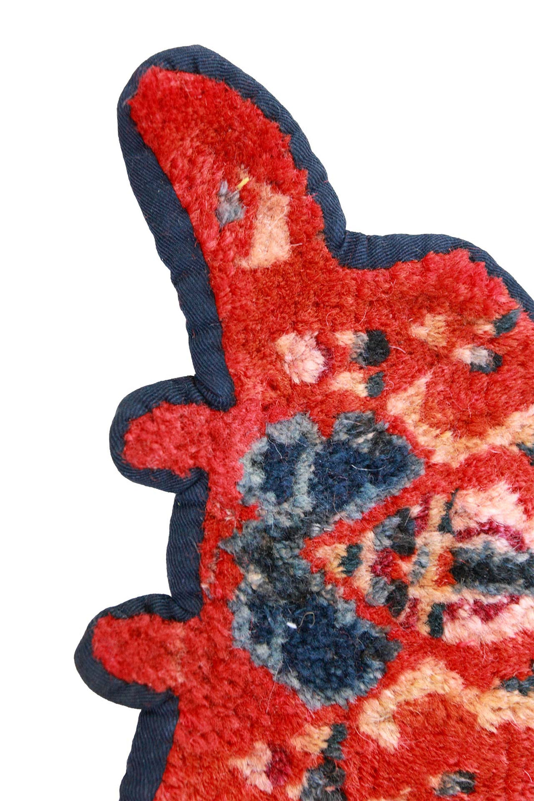 Tibetan Horse Mask Takyab | Indigo Border Ritual Form | Detail View