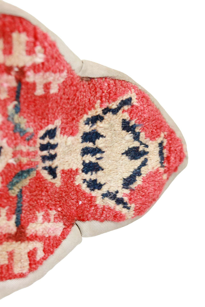 Tibetan Horse Mask Takyab | Painterly Cinnabar Silk Road | Detail View