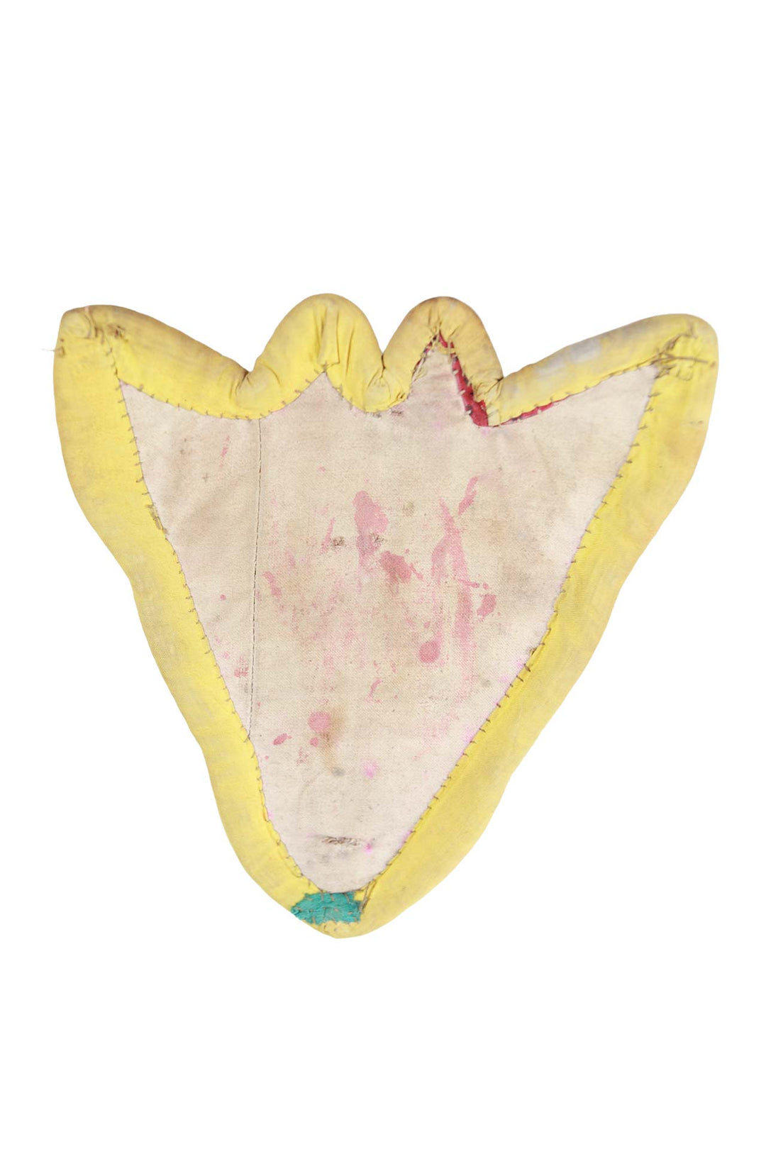 Tibetan Horse Mask Takyab | Red Lobed Auspicious Emblem | Back View