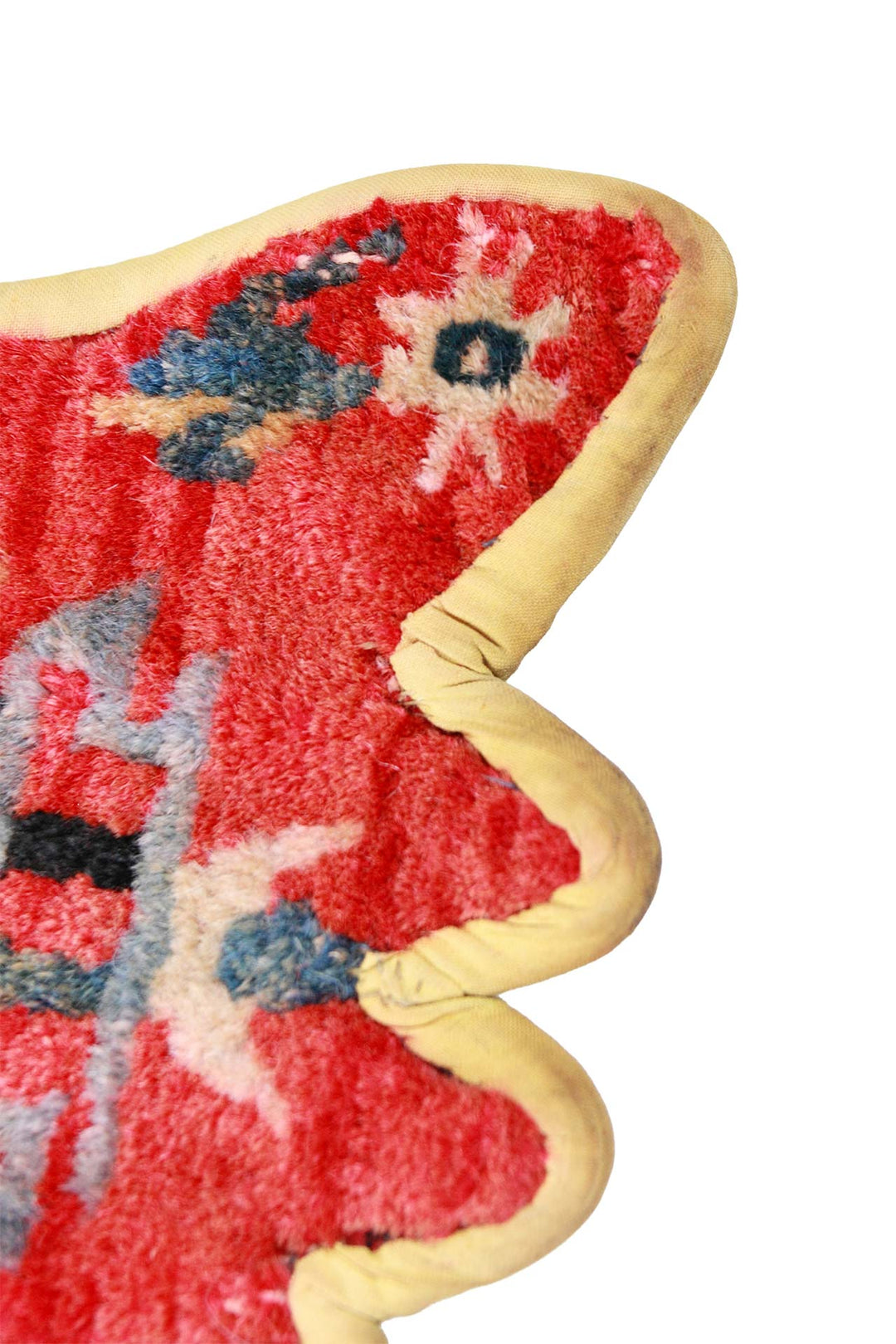 Tibetan Horse Mask Takyab | Red Lobed Auspicious Emblem | Detail View