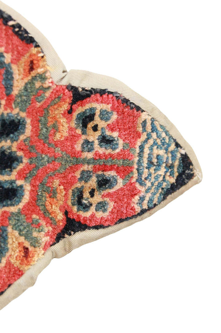 Tibetan Horse Mask Takyab | Soft Cinnabar Ornamental Bloom | Detail View