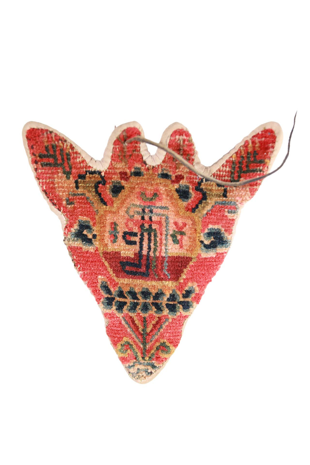 Tibetan Horse Mask Takyab | Turquoise Backed Endless Knot | Front View