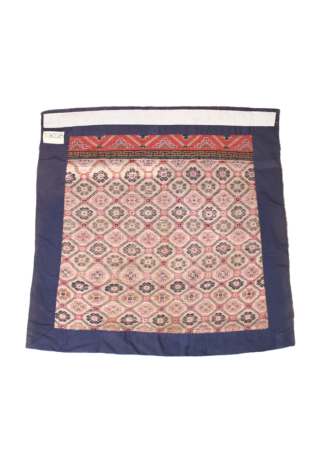 Horse Blanket, Tibetan Rug | Diamond Medallion | Back View