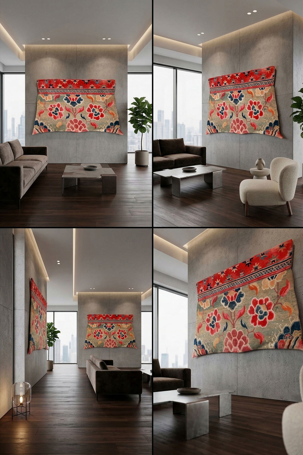 Horse Blanket, Tibetan Rug | Lotus Flowers | Product Visual