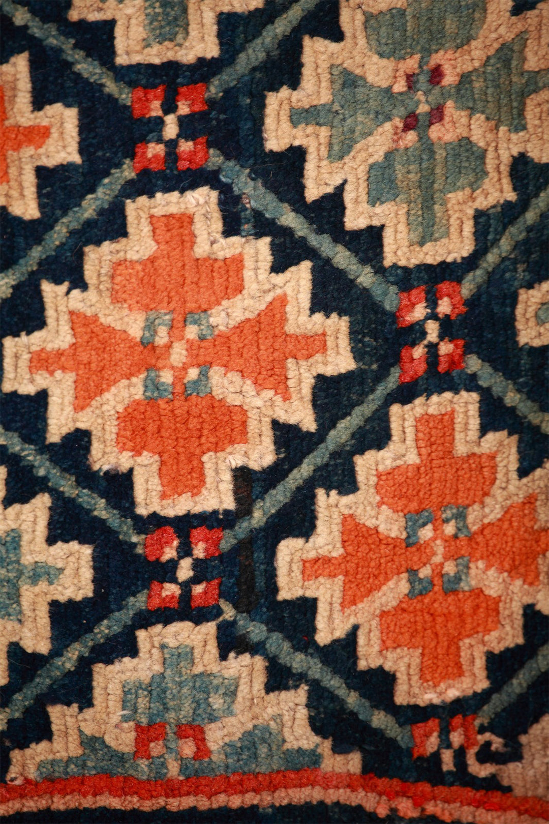 Horse Blanket, Tibetan Rug | Turkmen Erre Gol | Detail View