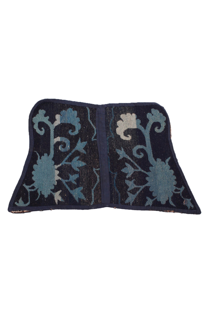 Horse Saddle Rug, Tibetan Rug | Foliate Plant | Back View