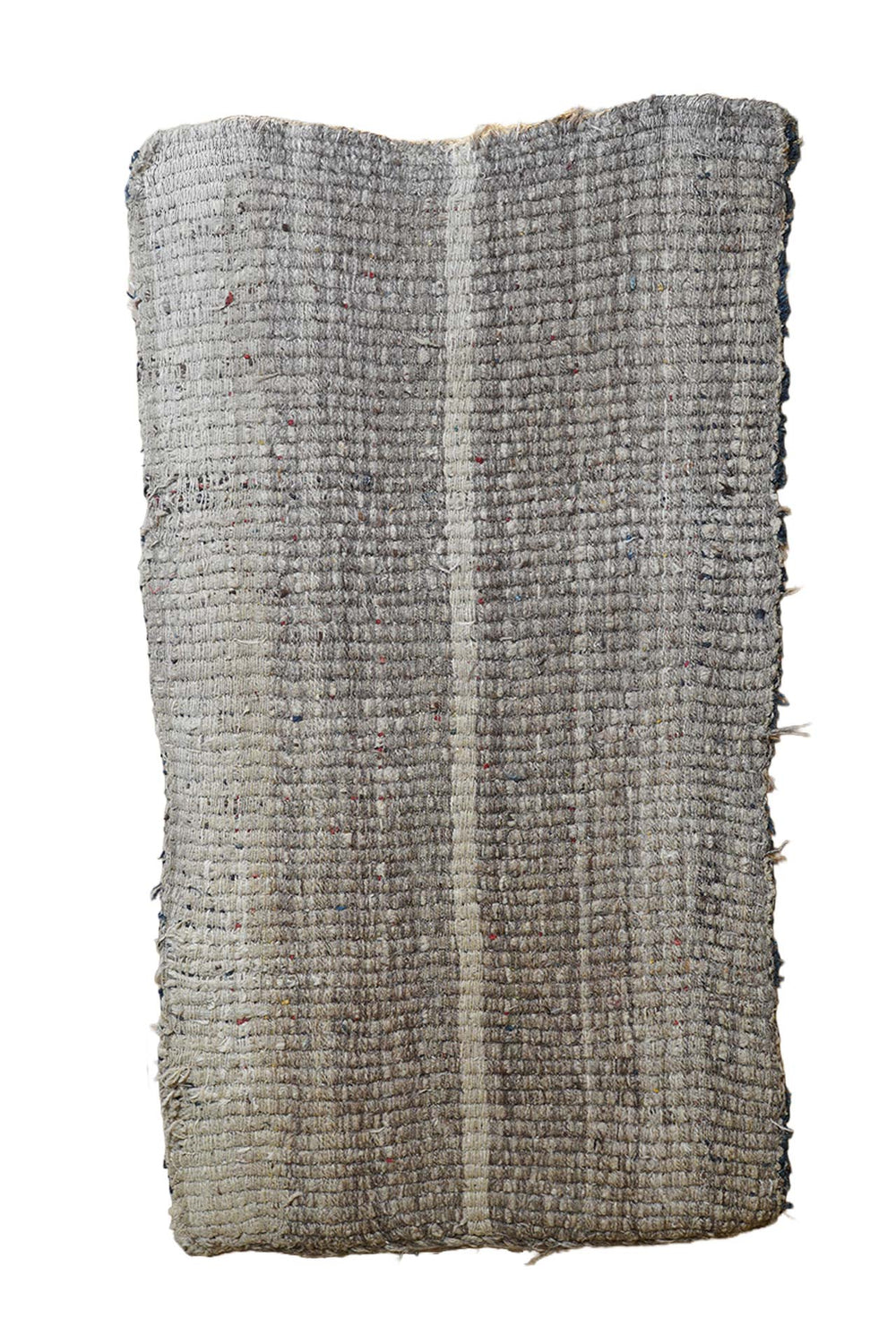 Tibetan Warp-Face Rug | Indigo Gau Amulet Compartment | Back View