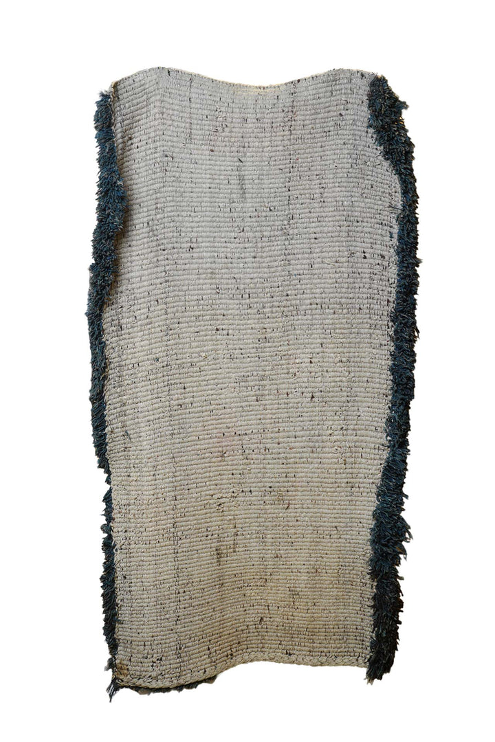 Tibetan Warp-Face Rug | Three Medallion Field | Back View