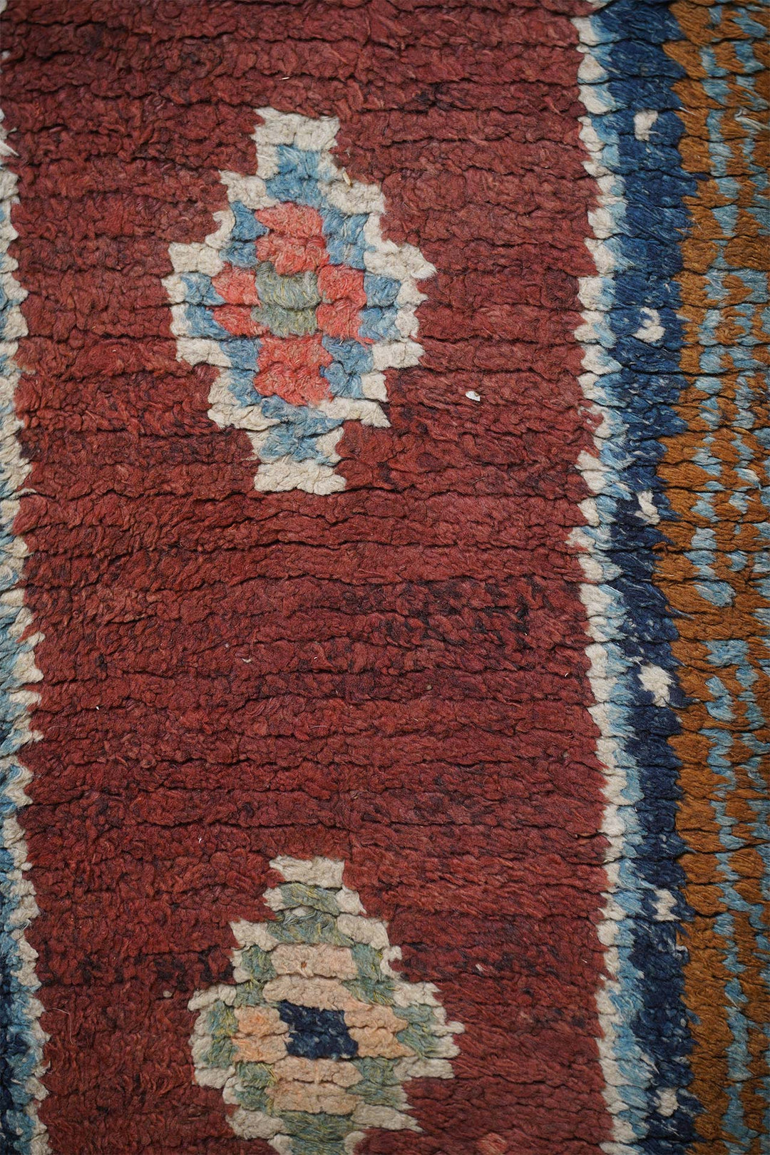 Tibetan Warp-Faced Runner | Diamond Medallion Field - Detail View