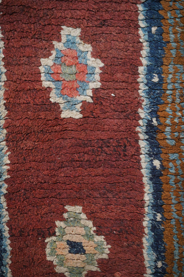 Tibetan Warp-Faced Runner | Diamond Medallion Field - Detail View