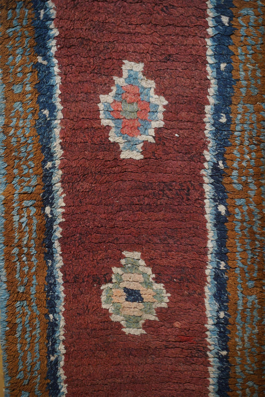 Tibetan Warp-Faced Runner | Diamond Medallion Field - Detail View