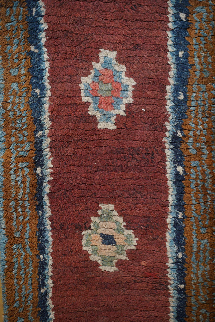 Tibetan Warp-Faced Runner | Diamond Medallion Field - Detail View