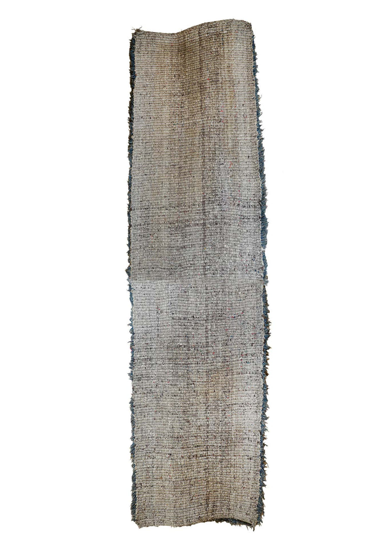 Tibetan Warp-Faced Runner | Monastic Geometric Column | Back View