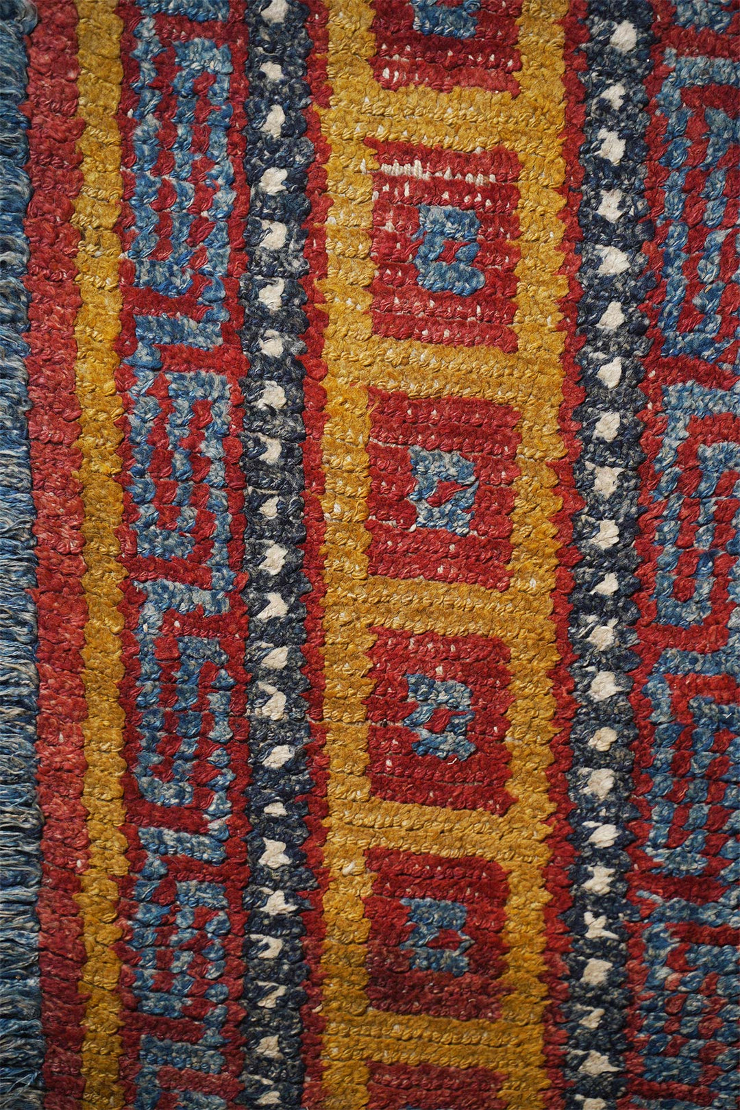 Tibetan Warp-Faced Runner | Soft Geometry Field | Detail View