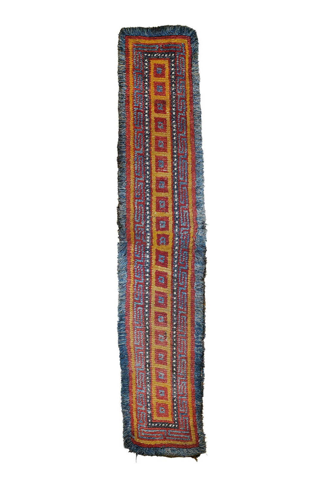 Tibetan Warp-Faced Runner | Soft Geometry Field | Front View