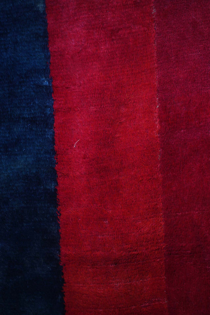 Uzbek Julkhirs | Bold Crimson Indigo Abrash | Detail View