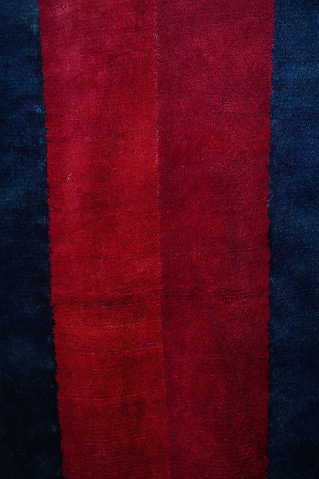 Uzbek Julkhirs | Bold Crimson Indigo Abrash | Detail View