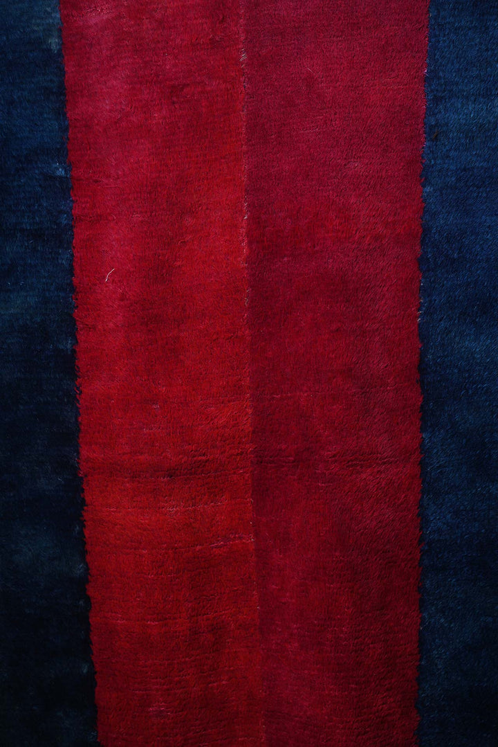 Uzbek Julkhirs | Bold Crimson Indigo Abrash | Detail View