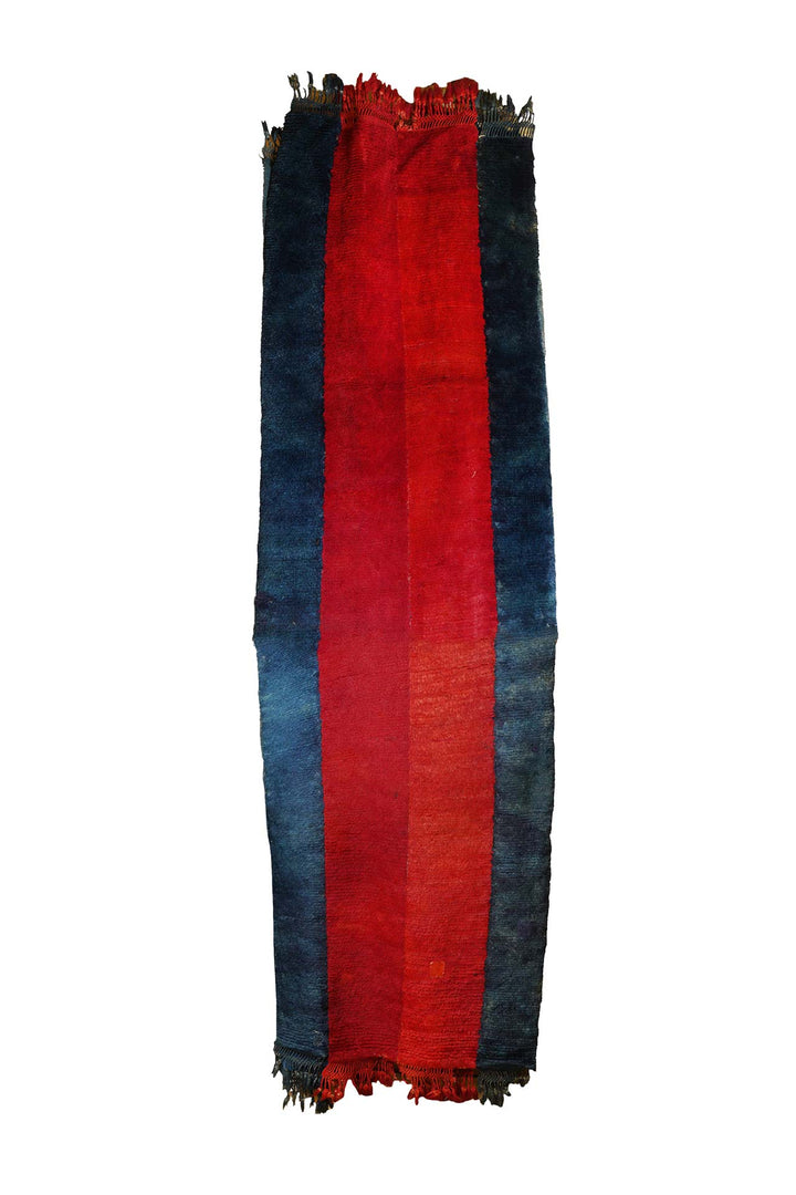 Uzbek Julkhirs | Bold Crimson Indigo Abrash | Front View